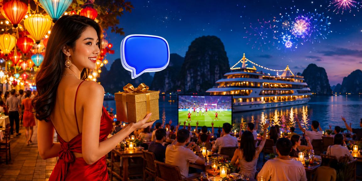 Người chơi thư giãn tại Hạ Long vừa trải nghiệm qadc trên điện thoại